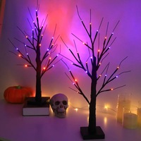 Halloween-Dekorationen für Innen Schwarzer Baum Gruseliger Halloween-Baum USB- und Batteriebetrieben Halloween-Tischdekorationen für Zuhause und Partys