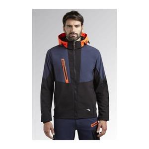 Diadora แจ็คเก็ตอเนกประสงค์702.179823-C4725/4XL, ซอฟต์เชลล์ตามหลักสรีรศาสตร์และไนลอนวัสดุคู่แจ็คเก็ตผ้าเดนิมแจ็คเก็ตทำงานสีดำ/ น้ำเงิน - Product Image 2