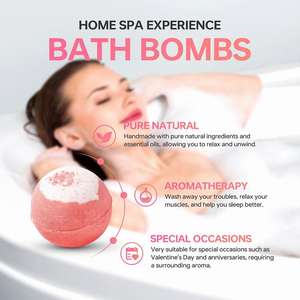 OEM Dry Skin Moist urize 100% natürliche Inhaltsstoffe Valentine Crystal Bath Bomb Ball Badewanne Fizzies Set mit Geschenk box zum Verkauf - Product Image 3