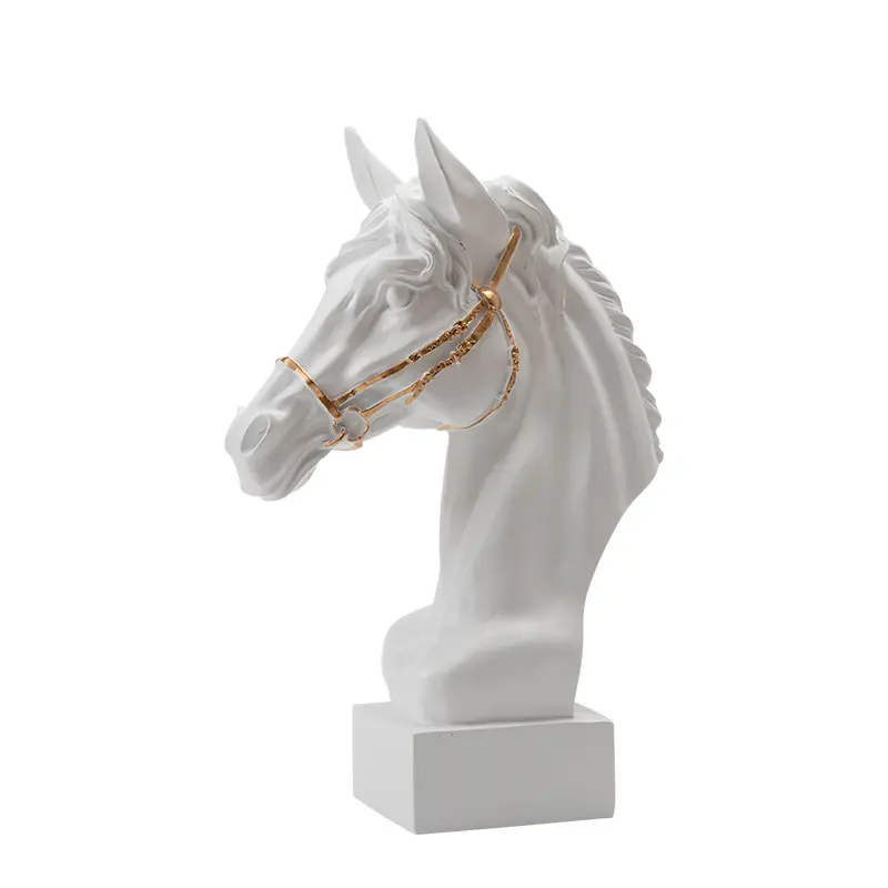 رأس حصان من الراتينج لتزيين غرفة المعيشة على شكل حيوان مخصص من الراتينج