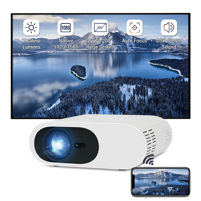 Hotack Wholesale Smart Android TV Video Proyector Full HD 7000 Lumens Video Mini Projector 4k