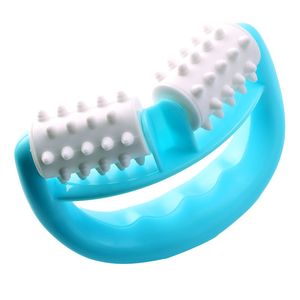 Barato rosa azul verde mango de plástico TPE rodillo de Masaje linfático palo Anti celulitis masajeadores de mano - Product Image 2