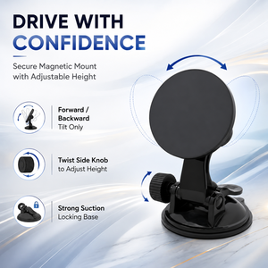 Soporte magnético para teléfono <span class=keywords><strong>de</strong></span> coche con ventosa, 360 °   Soporte Giratorio para Parabrisas y Tablero para MagSafe, Conducción con Manos Libres - Product Image 2