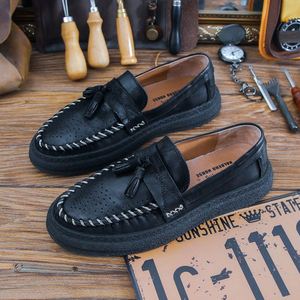 Mocasines de Cuero para Hombre, Modelo 2025, para Oficina, con Suela de Goma Suave, de Alta Gama, con Aumento de Altura - Product Image 5