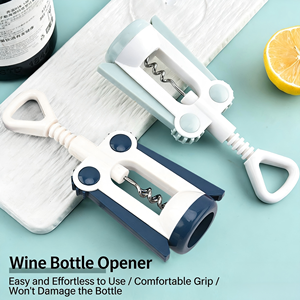 Wholesale <b>Wine</b> Opener Corkscrew for <b>Bottles</b> Premium <b>Plastic</b> Stainless Steel Easy to Use Ergonomic Handle Accessory Home Bar - Product Image 5