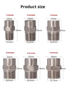 หัวฉีดสเปรย์ทรงกรวยแข็งทำจากสแตนเลส 304 สำหรับแรงดันสูง/ต่ำ ใช้ในอุตสาหกรรมสำหรับกำจัดฝุ่น ระบายความร้อน เพิ่มความชื้น และทำความสะอาด - Product Image 4