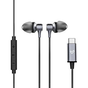 Écouteurs de type C métallisés (connexion Type-C, microphone, contrôle du volume, aluminium, plastique recyclé) - Product Image 3