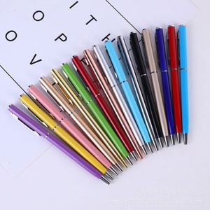 Stylo à bille super fin en métal avec logo personnalisé, stylet tactile exceptionnel, impressionnant stylo rotatif personnalisé pour les promotions - Product Image 3