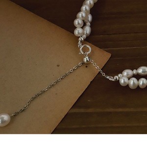 Collar de Cadena de Clavícula de Plata S925 Versátil de Estilo Barroco para Mujer con Encaje Natural, Gargantilla de Doble Capa, Elegante Collar de Perlas - Product Image 4