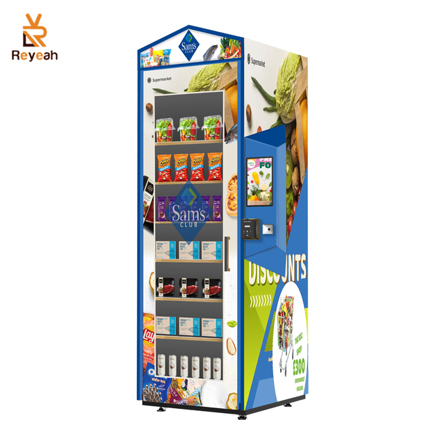 Popular Smart Fridge Vegetable Open-door Vending Machine for Fresh Fruit Smart Beer Drink Digital Vending Machines