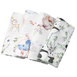 Organic Eco-Friendly Bamboo Cotton Double-Layer Printed Mesh Fabric Baby <strong>Clothes</strong> Woven Soft &amp; Breathable Infant Wear - Product Image 4