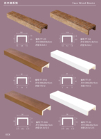 TT-05A Guanyu Poutres décoratives en polyuréthane (PU) imitation bois de chêne rustique, design français, écologiques, légères, durables, avec revêtement filmé blanc, pour hôtels