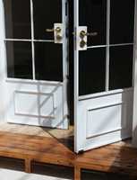 Porte pliante sur mesure de style français en alliage d'aluminium avec verre trempé, étanche et durable, pour chambre et villa (usage intérieur)