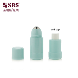 Flacon roll-on en plastique rechargeable de 50 ml et 75 ml, forme cylindrique, pour emballage cosmétique, avec grand applicateur à bille et bille de massage en métal, bille en PP - Product Image 3