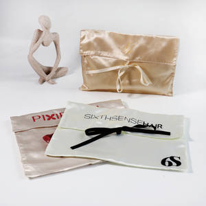 カスタムサテン封筒バッグ フラップ付き リサイクル可能 シルクスカーフ 防塵収納包装 ブティック向け インスタイル カスタムギフト - Product Image 4