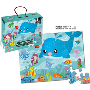 35 miếng Jumbo Sàn Ghép Hình Câu Đố cho 3 Lứa Tuổi + Giấy Cứng Phim Hoạt Hình Chất Liệu Tự Làm Bản In Màu Trẻ Em Phong Cách Đồ Chơi trẻ em Santa Quà Tặng - Product Image 4