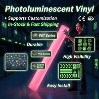 Señalización de Seguridad Luminosa Reflectante Autoadhesiva de PET/PVC Imprimible, Fotoluminiscente, para Advertencia de Salida de Emergencia