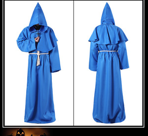Unisex di <span class=keywords><strong>Halloween</strong></span> per adulti Cosplay Party prete mantella abiti da uomo da donna cappa cappa da monaco abito da mago <span class=keywords><strong>Costume</strong></span> medievale - Product Image 4