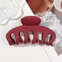 Pinces à Cheveux en Plastique Mat Grande Taille (11 cm) en Forme de Citrouille, Mignonnes et Polyvalentes pour Femmes - Vente en Gros d'Accessoires de Mode pour Cheveux