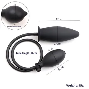 Fabriekslevering Siliconen Anale Plug Opgeblazen Butt Uitbreidbare Dilator Met Lucht Gevulde Grote Pomp Dildo Seksspeeltjes Voor Vrouwen Mannen Homo 'S - Product Image 4