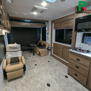 OBM aux États-Unis : Remorque de camping-car de voyage 2025, type Toy Hauler, en alliage d'aluminium gris, avec capacité de couchage - Product Image 3