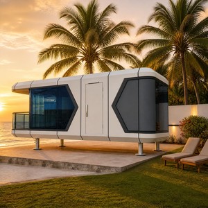 Cabine modulaire en structure acier avec fenêtre panoramique pour maison de vacances en zone de villégiature en montagne ou en zone de villégiature en zone montagneuse - Product Image 3