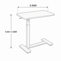 Table d'ordinateur mobile, réglable en hauteur, durable, personnalisable, moderne, minimaliste, écologique, pour la maison et le bureau, idéale pour le travail à domicile