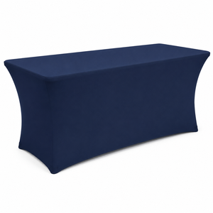 Custom Logo Spandex Stretch <b>Table</b> <b>Cover</b> Rectangular Trade Show Tablecloth for Event Booth Banquet - Product Image 1