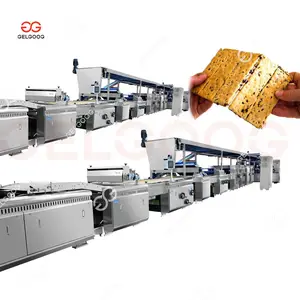 Fabrikanten Sandwich Biscuit Productielijn Kleine Harde Cashewnoot Koekjes Maken Italië Koekjesmachine