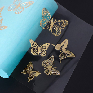 Tùy chỉnh kim Loại chuyển nhãn dán thương hiệu Logo Chữ đồng Rose Gold khắc chết cắt dán xe bao bì in ấn - Product Image 6