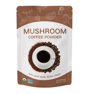 Bolsa de polvo de extracto de café Ganoderma de hongo Reishi instantáneo de etiqueta privada orgánica embalaje mezcla de café Premium - Product Image 6