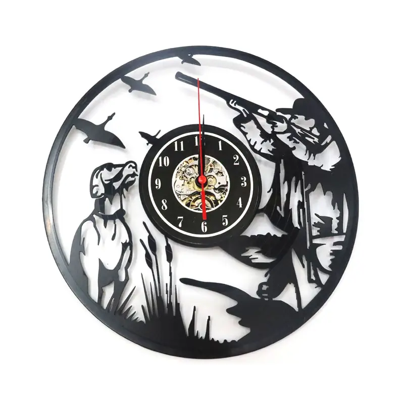 Hunt Unique Art Design Vintage Modern style Clock Gift For Decoration Vinyl Record Clock Home Room Wall Decor