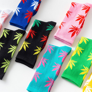 Calzini <span class=keywords><strong>Divertenti</strong></span> con Motivi di Foglie e Cannabis, Stile Hip Hop Rockbottom Harajuku, per <span class=keywords><strong>Uomo</strong></span> e Donna - Product Image 1