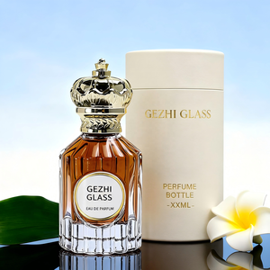 Botellas de Perfume Vacías de 50 <span class=keywords><strong>ml</strong></span> de Alta Popularidad, Botellas de Perfume Redondas Vintage Bonitas, Botella de Perfume de 50 <span class=keywords><strong>ml</strong></span> con Caja y Tapa de Corona - Product Image 6