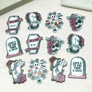 Хит продаж: Акриловый двусторонний кулон-подвеска для украшений, серия «Надгробие-призрак» на Хэллоуин, для самостоятельного изготовления - Product Image 1