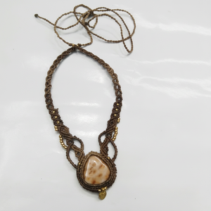 Colliers de perles en résine sur mesure de couleurs et de tailles assorties pour la revente par les magasins d'accessoires de mode en pierres brunes - Product Image 1