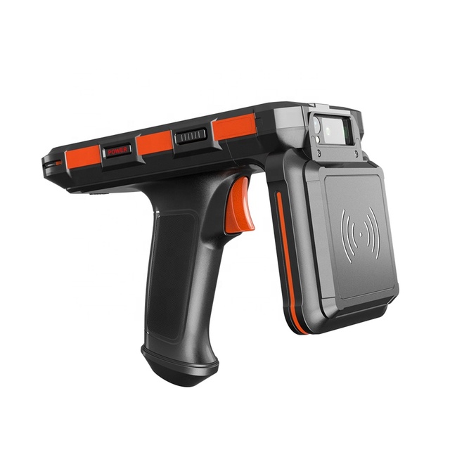 Ergonomic Handle Holder Grip Android RFID UHF Rugged PDA Reader With 2D Scanner IP67 Waterproof MIL Standard for Industrial Use