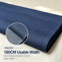 Tissu denim extensible bleu indigo 320 GSM, tissage coton polyester cellulose régénérée élasthanne pour la fabrication de jeans en usine