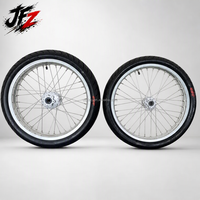 Kit de roues Supermoto CNC chromé argenté 17 pouces Sur-Ron LBX Talaria 70/90-17 90/80-17 Pneus Moto électrique tout-terrain