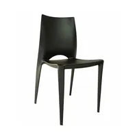 Chaise de salon et de bar moderne empilable en plastique d'extérieur sans accoudoirs confortable à haute capacité portable pour meubles de maison