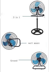 <span class=keywords><strong>Ventilador</strong></span> de Pie Industrial de 18 Pulgadas, 3 <span class=keywords><strong>en</strong></span> 1, con Aspas Metálicas, Oscilante, de Pedestal, Fabricante de Ventiladores - Product Image 5