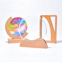Personnalisé Hêtre Artisanat Cristal Logo Prix Couleur Impression Décoration de La Maison avec Boîtes En Bois et Panneaux Muraux Usine Directe