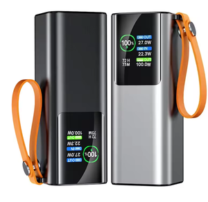 20000mAh ngân hàng điện với 70cm USB C cáp có thể thu vào 100W siêu nhanh sạc Màn hình TFT ngân hàng điện 20000mAh - Product Image 3