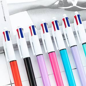 Papelería de Estudio, Bolígrafo Multicolor Cuatro en Uno Retráctil para Resaltar y Subrayar, Modelo de Plástico - Product Image 1