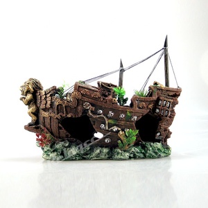 Grote <span class=keywords><strong>Aquarium</strong></span> Decoratie, <span class=keywords><strong>Aquarium</strong></span> Ornamenten Schipbreuk Decor Voor Zoetwater Zoutwater Tanks - Product Image 6