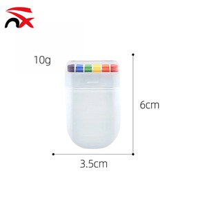 Juego de crayones de pintura facial de arcoíris lavables y seguros de 6 colores, fácil de aplicar, palos de dibujo de cara de arcoíris, Mes del Orgullo festivo - Product Image 2
