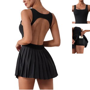 Faldas Deportivas Personalizadas para Tenis, Yoga, Gimnasio, Fitness, Entrenamiento, Plisadas, Transpirables, Suaves, Casuales, de Spandex/Nailon - Product Image 2