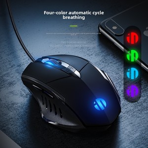 <span class=keywords><strong>Souris</strong></span> filaire USB INPHIC W1, silencieuse, lumineuse, ergonomique, pour jeux électroniques, macro, bureau, utilisation informatique - Product Image 4