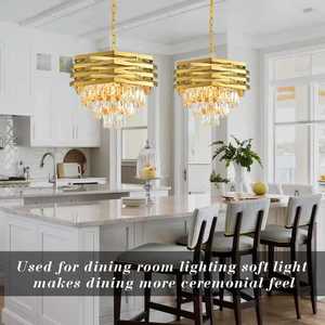 <span class=keywords><strong>Foyer</strong></span> Chambre Escaliers De Luxe Cristal Haut Plafond De Mariage Moderne Creative Or Luminaire Lustres - Product Image 5