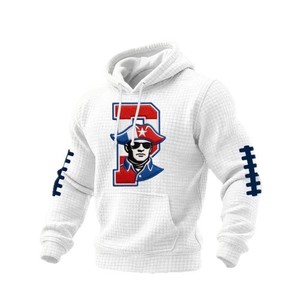 Sweat-shirt à capuche pour homme en coton tricoté respirant avec poche et manches classiques - Product Image 5